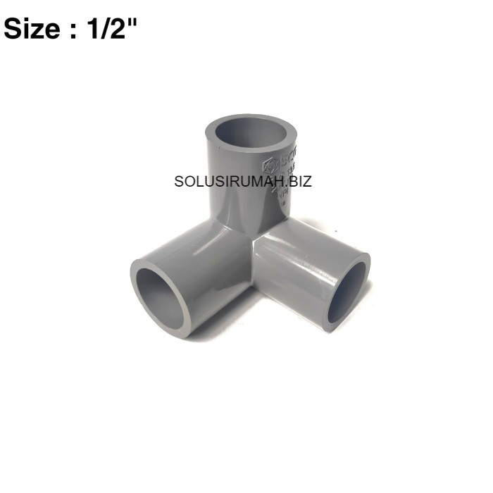Tee Elbow 90° 1/2 Inch 3 Way Side Tee 1/2" pvc SCG TEE 3 CABANG AW  T sudut 3way
