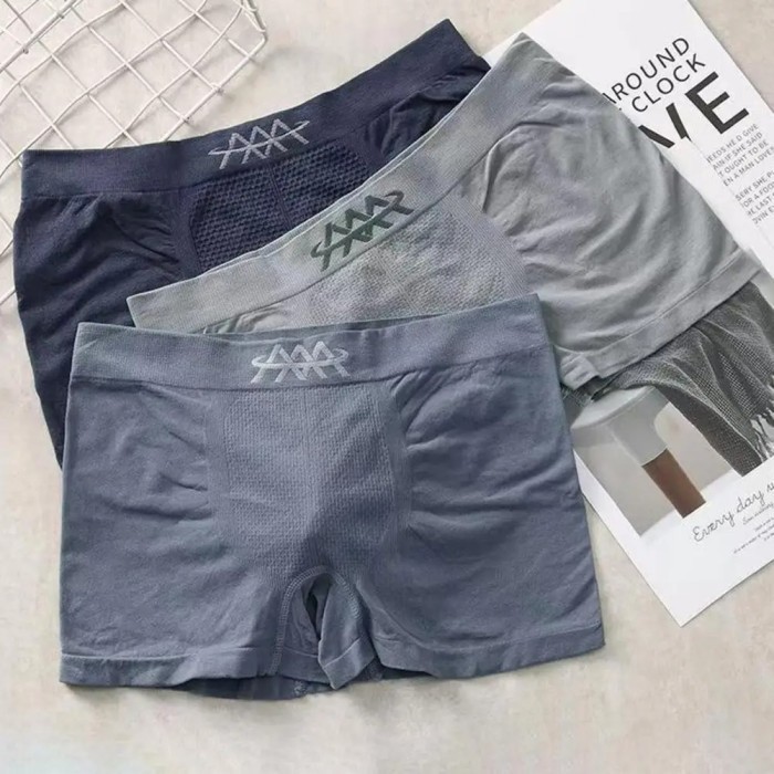 3 Pcs Celana Dalam Boxer Sejuk Pria 5D Magnetik Ukuran All Size