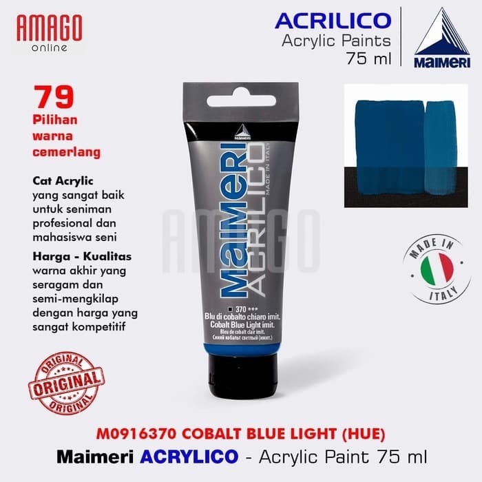 

MAIMERI Acrilico - Acrylic Paint - Cobalt Blue Light - 75ml - M0916370