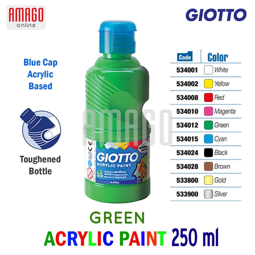 

GIOTTO Acrylic Paint Cat Akrilik 250 ml - warna Green - 534012