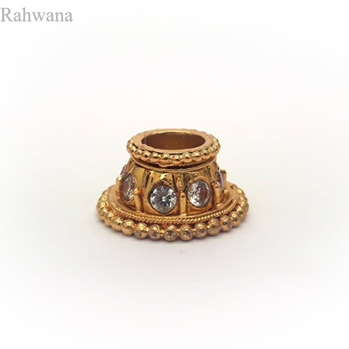 

Mendak Keris Tembaga Model Kendit Hiasan Batu Zircon Mewah antik