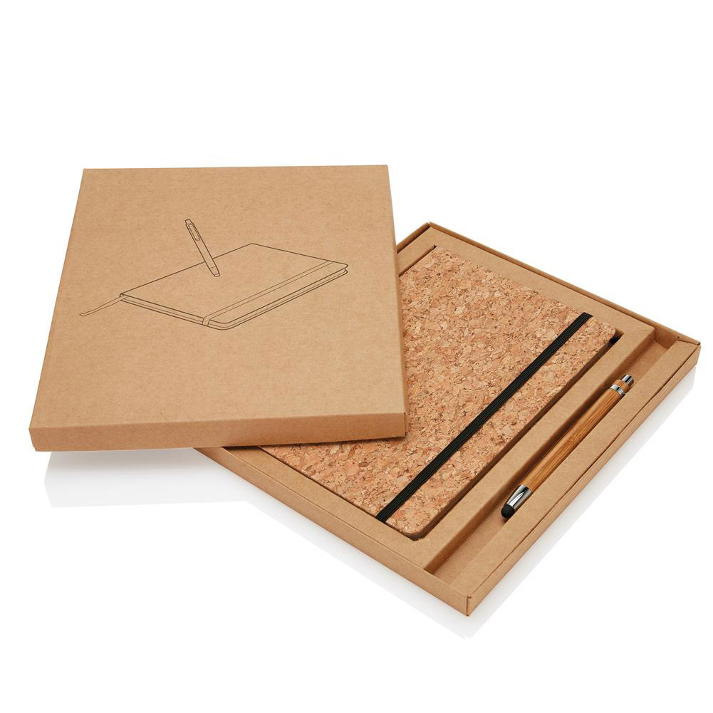 

100% Notebook Penutup Gabus Asli Daur Ulang Ramah Lingkungan dengan Logo Kustom