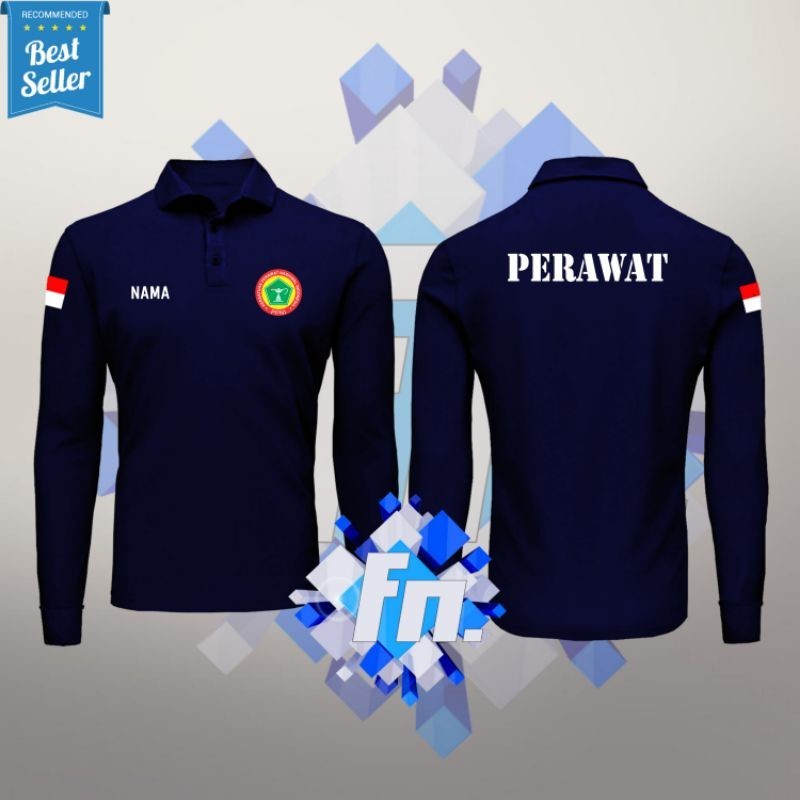 Kaos Kerah Poloshirt KAOS    PANJANG PERAWAT PPNI NERS NURSE INDONESIA _VIMELNESHA