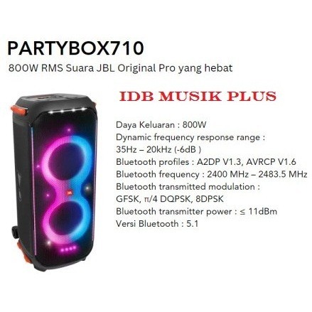 BIG SALE RAMADAN Speaker Portable JBL PartyBox710 Partybox 710 Party Box 710 Original