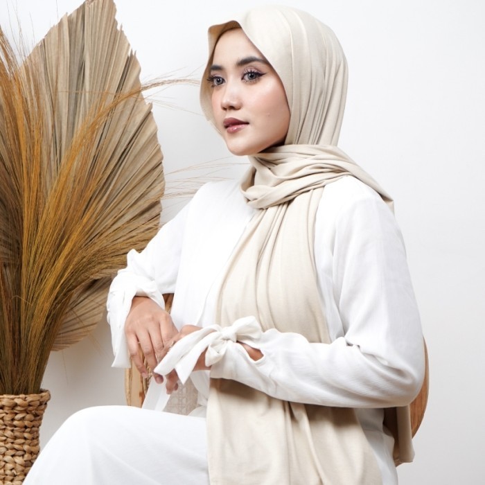 SAHARA SHAWL | PASHMINA KAOS RAYON SPANDEK SAND