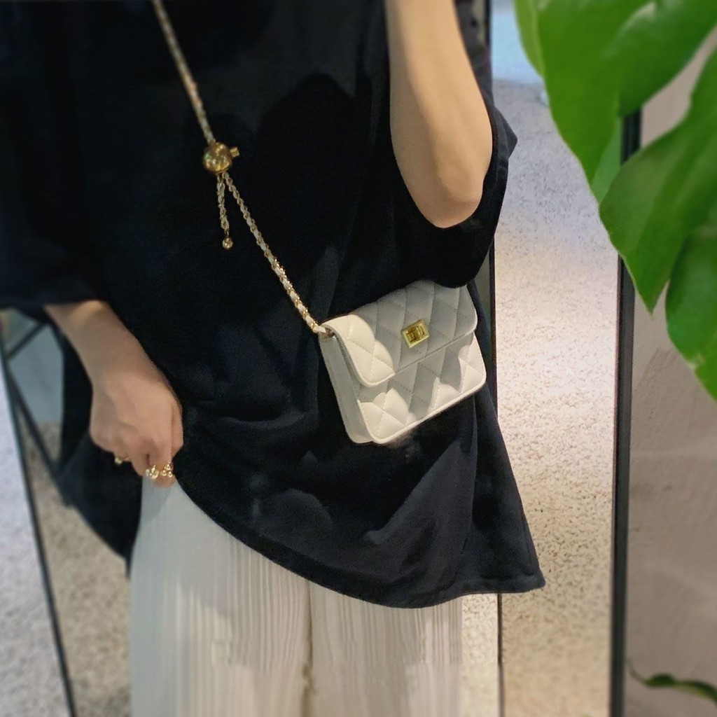 Aroana Bag Tas  Manik-manik Transfer Tas Ponsel Rantai Tas Kecil Tas Selempang Wanita Tas Dada Trend