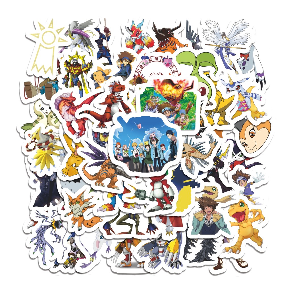 

COD 50 Pcs Stiker Digimon Adventure Lucu Anti Air Untuk Dekorasi Notebook Sepeda Skateboard Handphone
