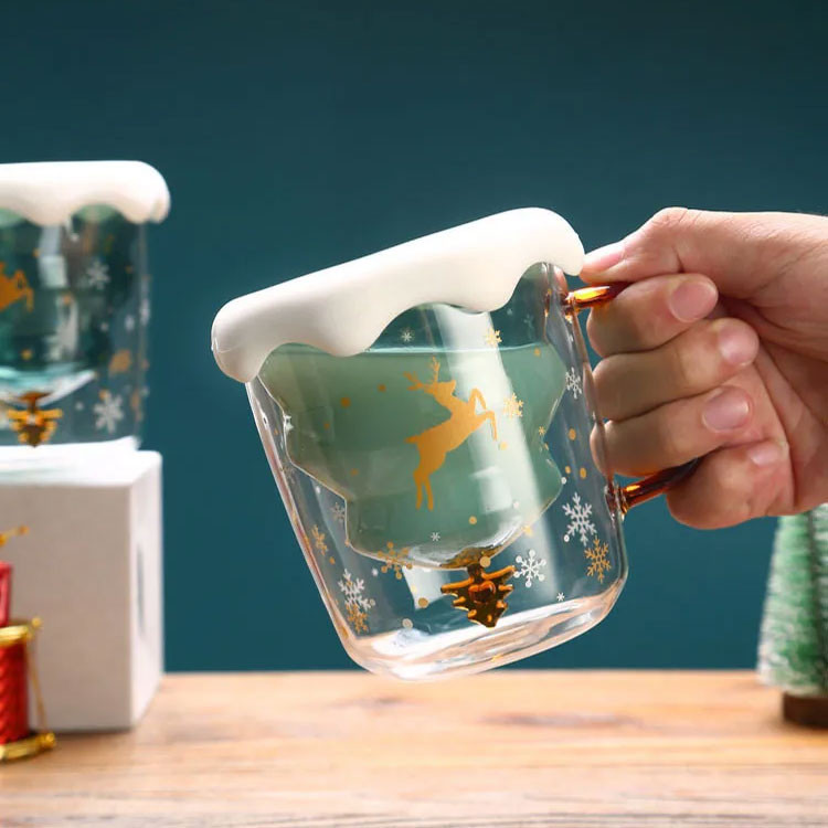 

Arshen Gelas Cangkir Pohon Natal Christmas Tree Cup Double Wall 300ml - AR17