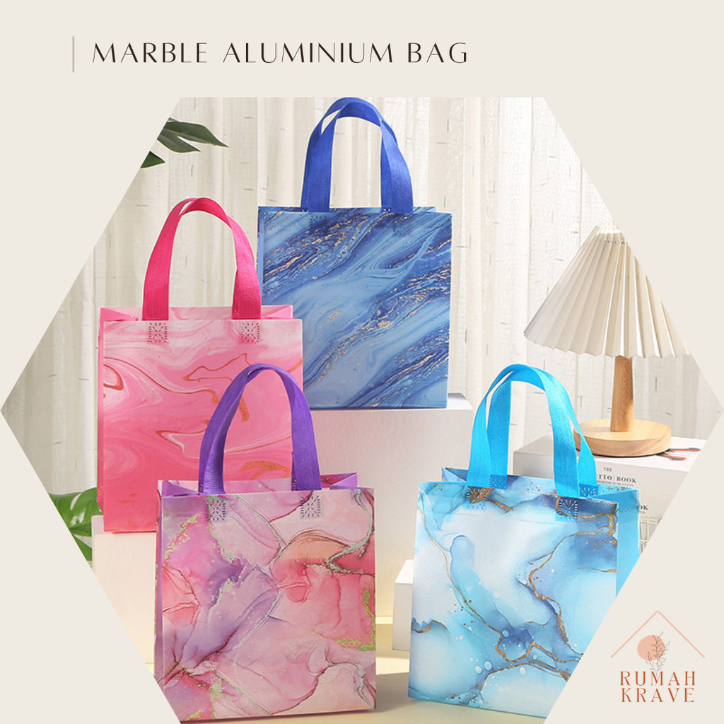 

RUMAH KRAVE - Marble Aluminium Bag Tas Bekal Makanan