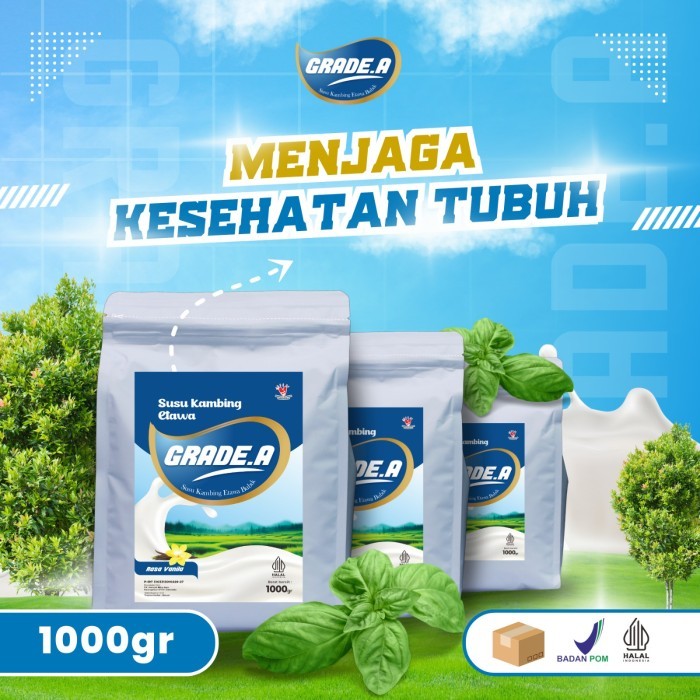 

SUSU KAMBING ETAWA BUBUK GRADE A RASA VANILA UNTUK KESEHATAN TULANG - 1KG