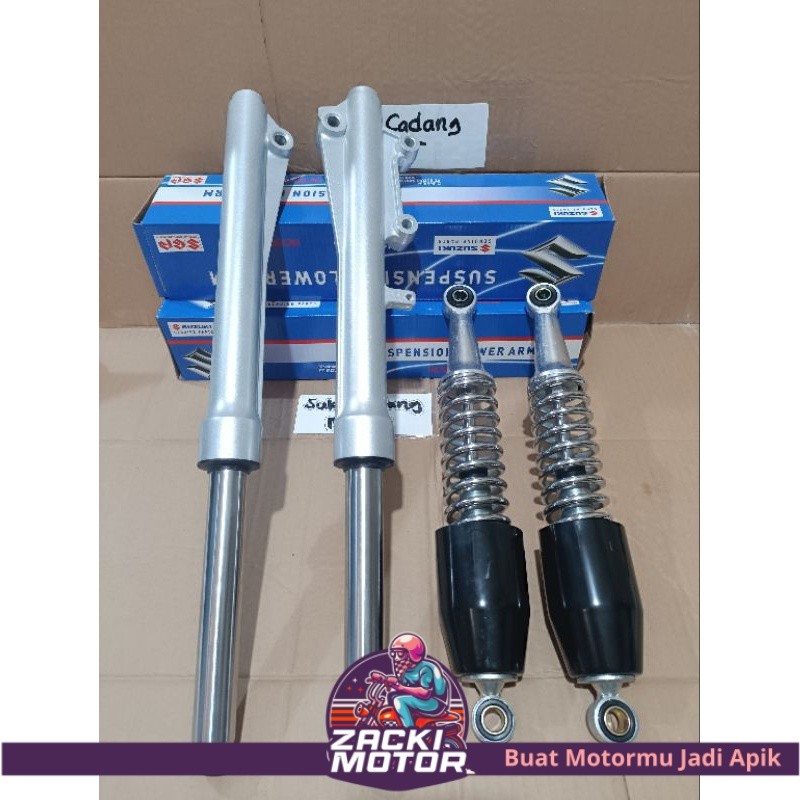 Paket As Shock Tabung Depan+Shockbreaker Belakang Suzuki Shogun 110 R Shogun 125 R Shogun Kebo (1 Se