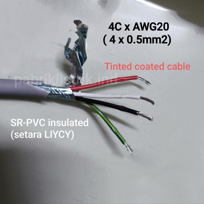 JP5822 Kabel screen 4C x AWG20 setara LIYCY 4x0.5mm 4 x 0.5 mm brand LS cable