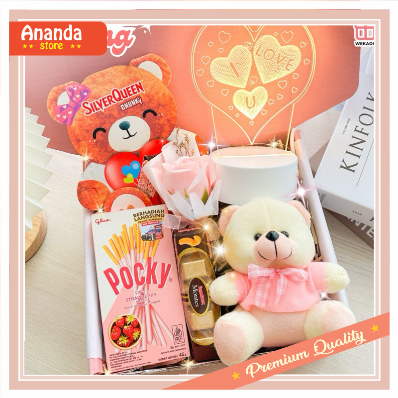 

Hampers murah Keren Promo Diskon / Hampers Snack Box Valentine Gift Set Cokelat Silverqueen Beruang Hadiah Ulang Tahun Anniversary DARLING NEW