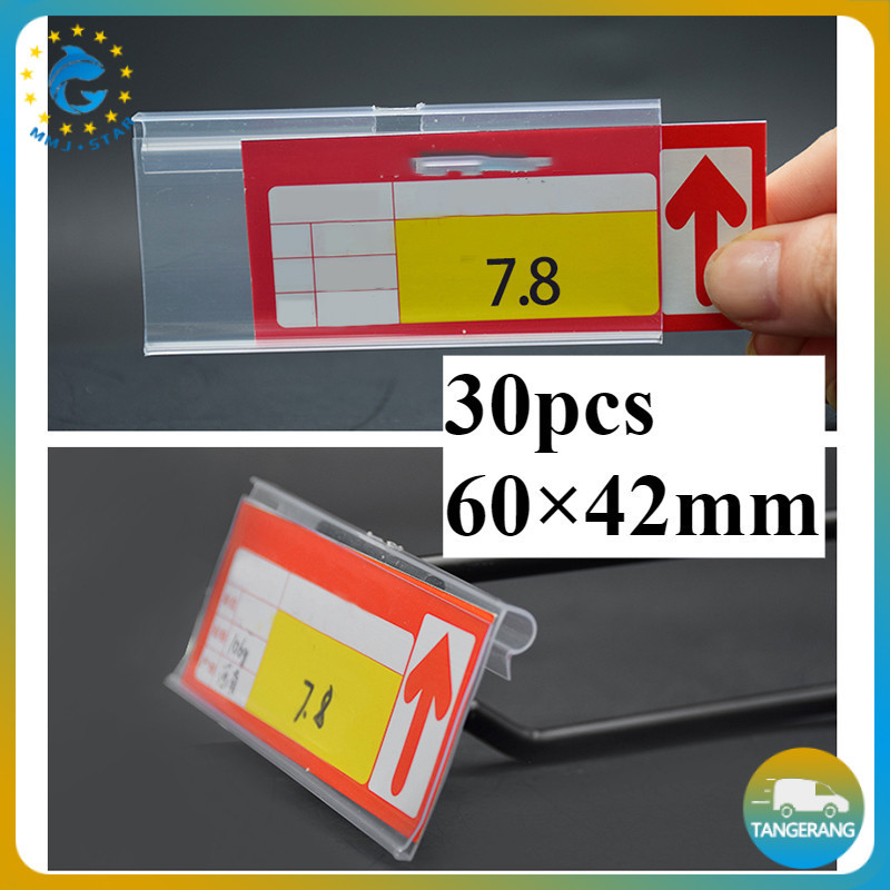 

30pcs 60×42mm Label Harga Mika Label Harga Pvc Price Tag Holder Pvc Minimarket Price Tag Label Holder Label Harga Akrilik