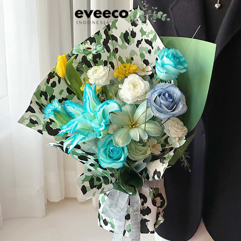 

EVEEco - FL42 LEOPARD Kertas Bunga Paper Buket Motif Cellophane