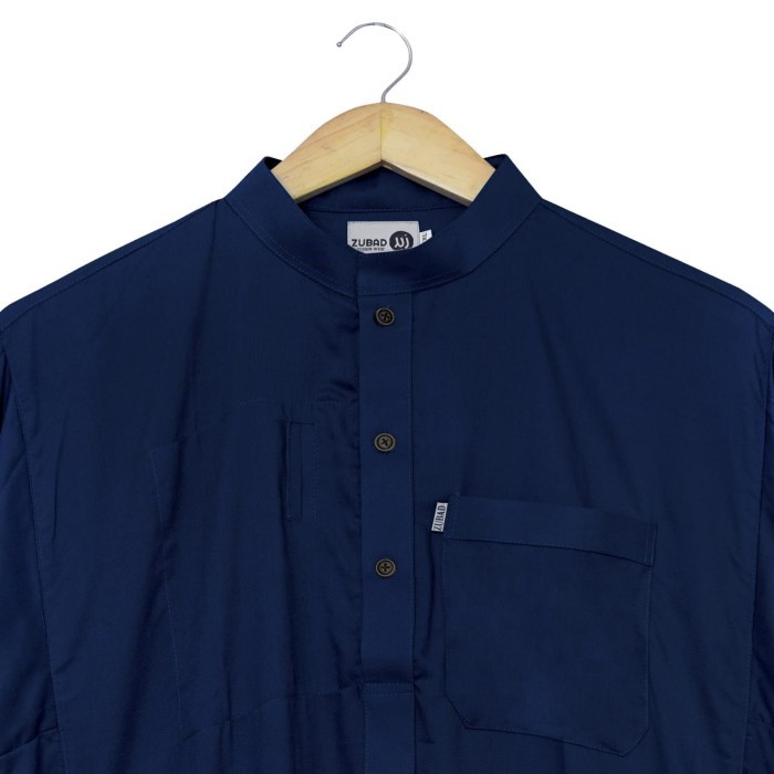 "V.NLN" - TERBARU COD Gamis Pria Kurta Pakistan ZUBAD Bahan Katun Rayon - 1 set - Navy Blue, M