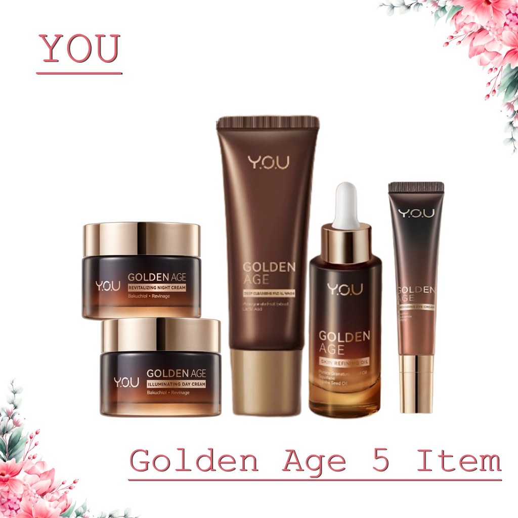 Girlsnedd77 YOU Golden Age 5in1 Paket Skincare | Golden Age Anti Aging Eye Cream