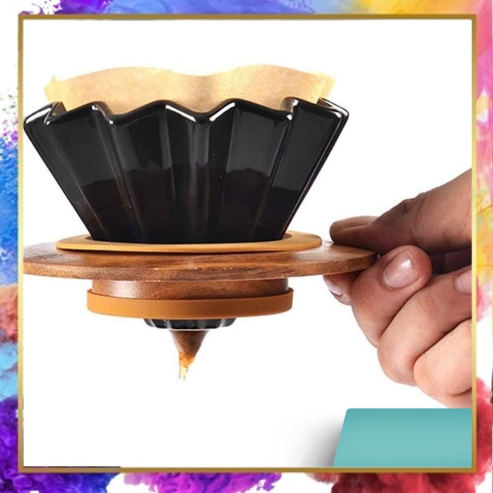 

DROHOEY Filter Penyaring Kopi V60 Cone Coffee Dripper Ceramic 2-4 Cup - DH012