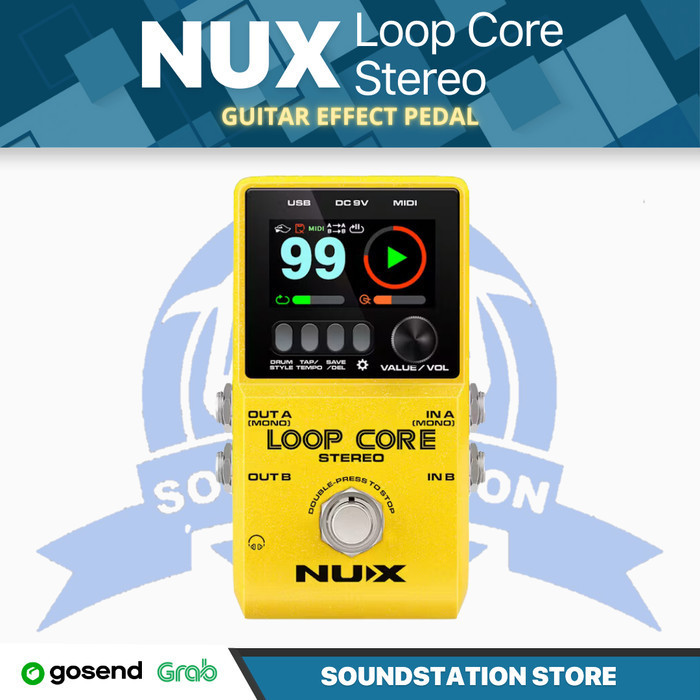 NUX Loop Core Stereo Guitar Effect Pedal - Efek Gitar Looper
