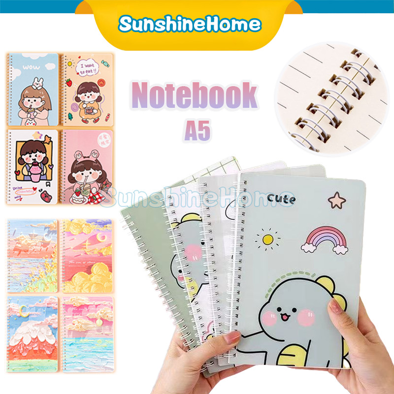 

Buku Tulis Catatan Notebook Ring A5 / Notebook Journal / Buku Tulis A5 Spiral Notebook Aesthetic / Notebook A5 / Buku Catatan