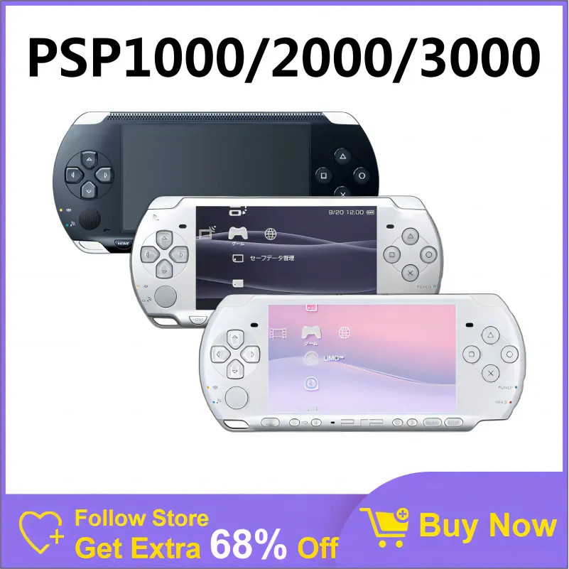 Original PSP1000/PSP2000/PSP3000 game console 32GB 64GB 128GB memory card includes free games