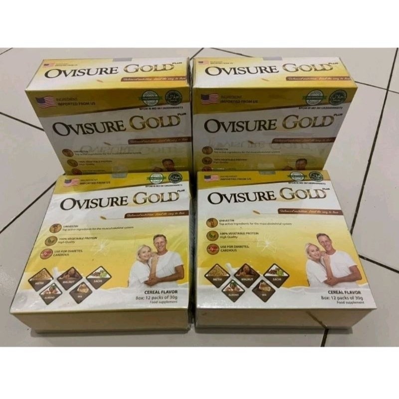 

Ovisure Gold Asli Original Herbal 1 Box Isi 12 Sachet Susu Ovisure Gold