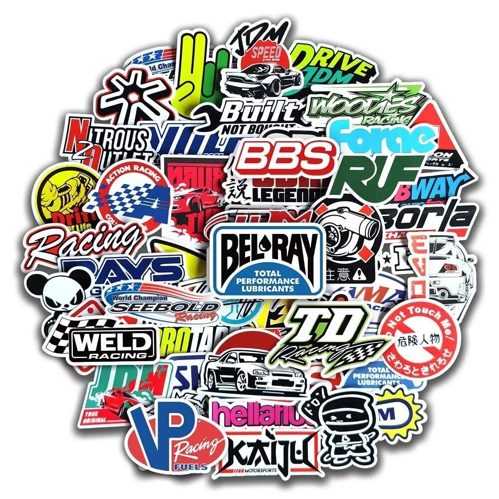 

10/20/50/100pcs Cool JDM Stickers Auto Car Modify Motorcycle Scooter Bike Skateboard Laptop Graffiti Vinyl Decals Sticker Bomb