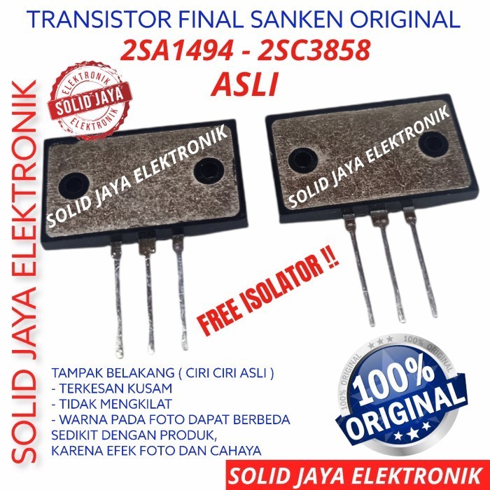 TR FINAL SANKEN 2SA1494 2SC3858 TRANSISTOR 1495 3858