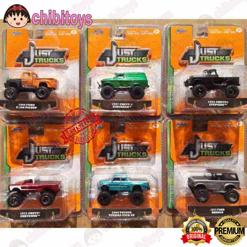 Jada Just Trucks Wave 6 1/64 Toyota Tundra Ford Bronco F-150 Pickup Chevy Suburban Stepside Cheyenne