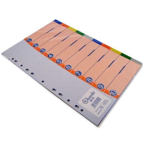 

PROMO!! -Bambi Divider Plastik Folio 10 Warna 2510 | Pembatas Binder Plastik F4