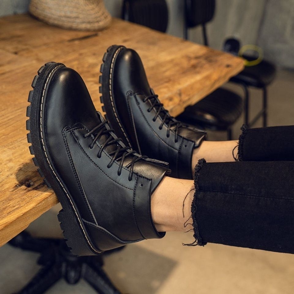 Martin boots, men's British style high top leather boots trend, 2023 new autumn/winter workwear boot