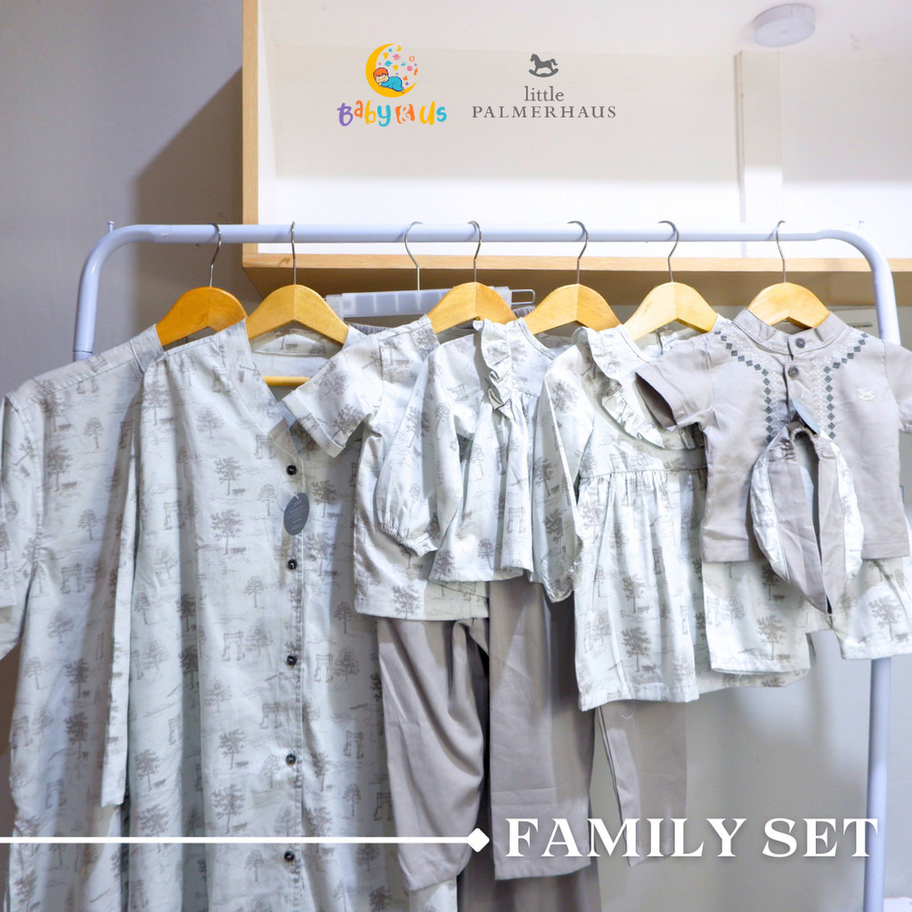 Little Palmerhaus - Sarimbit Keluarga Gray Heather Abu / Baju Couple keluarga / Sarimbit Keluarga / 