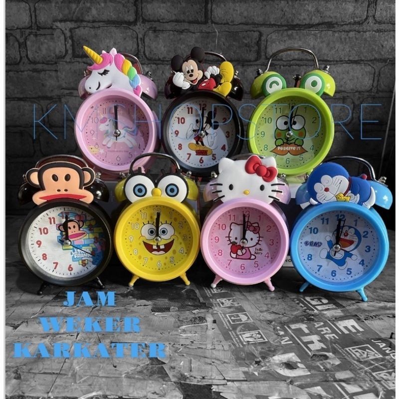 Jam Weker Alarm Karakter Unicorn Wanita Dan Anak - Jam Weker Kamar Tidur