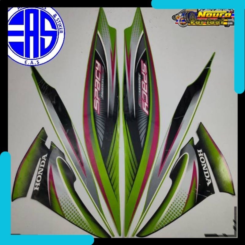 striping honda spacy karbu 2011 hijau list body standar berkualitas nazia