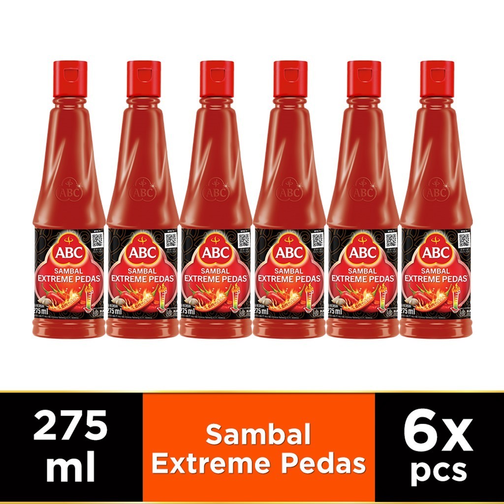 

ABC Sambal Extreme Pedas 275 ml - Multi Pack 6 pcs