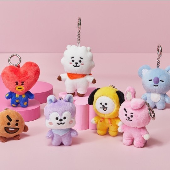 Line Friends BT21 RJ Big & Tiny Doll Keyring