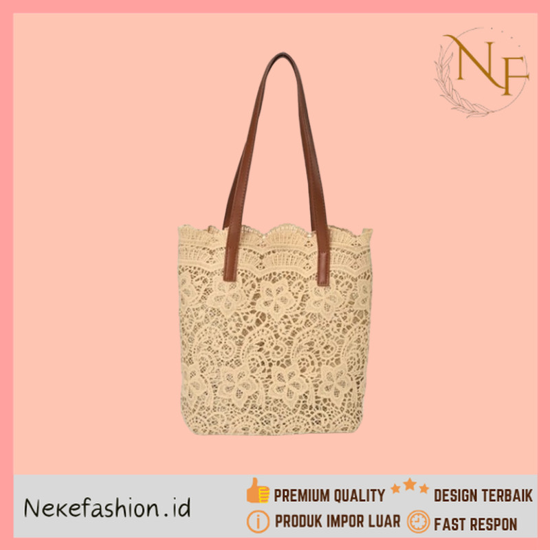 NEKE FASHION Premium Kualitas - Tas Kerja Wanita Tas Wanita Renda Tas Cewek Renda Tas Kuliah Wanita 