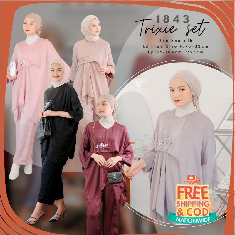 GAMIS LEBARAN IDUL FITRI/ [ORI] Trixie Set / Set Kondangan / One Set Terbaru / One Set Wanita / One 