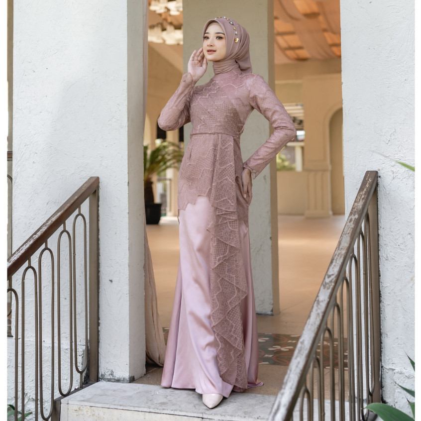 LYF OFFICIAL - KIMBERLY DRESS - MERMAID - GAMIS - PANJANG - LAMARAN  WISUDA RESEPSI - WANITA MUSLIMA