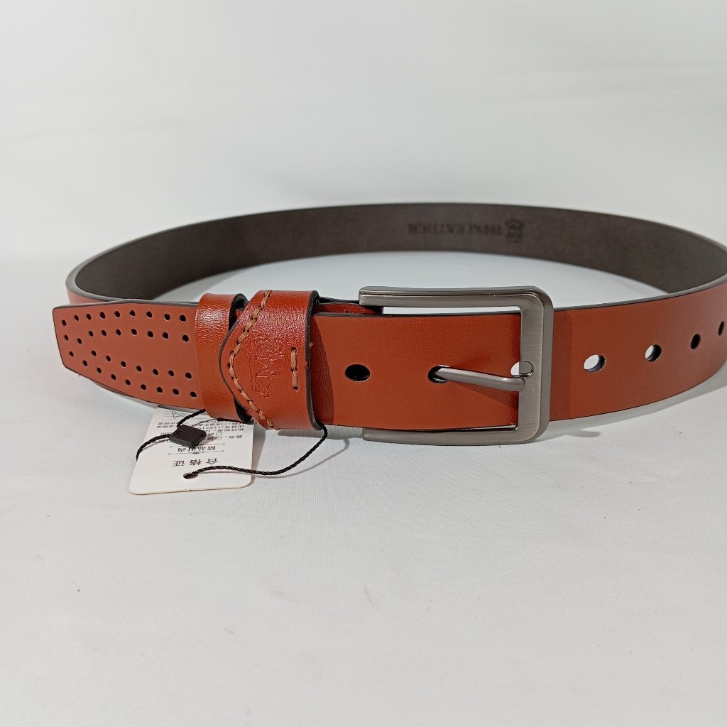 Sabuk Ikat Pinggang Pria Coklat/Ikat Pinggang Belt Korea Simple Sabuk/Ikat Pinggang Pria Kulit Asli/