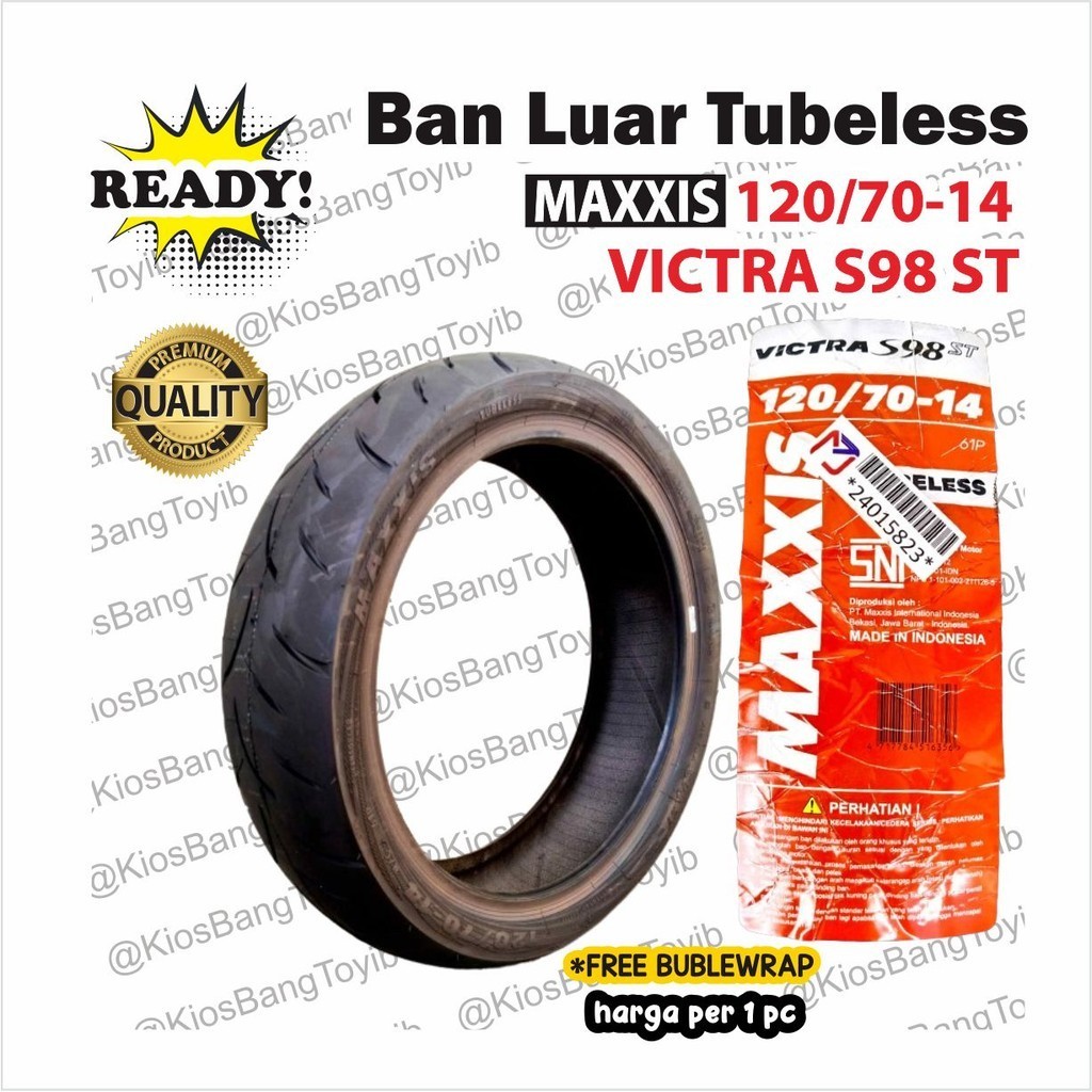 Ban Motor Tubeless MAXXIS 120/70 Ring 14 120/70-14 (Victra S98 ST) (NXTRA)