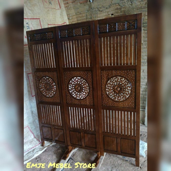 PROMO FLASH SALE sketsel partisi ruangan pembatas ruangan kayu penyekat dapur minimalis