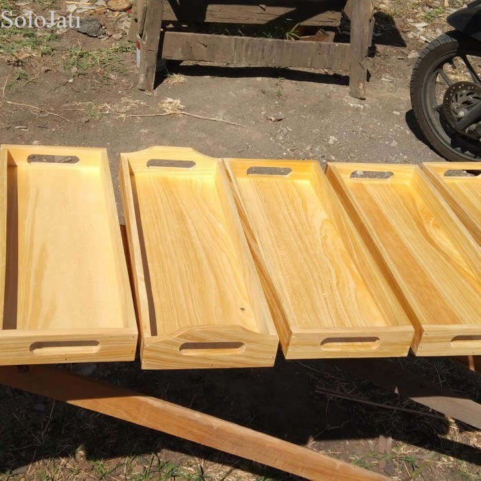 

Baki Kayu / Wooden Tray/ Nampan Kayu/Tray Kayu 40x15x4cm - Pgngn Mlengkung murah