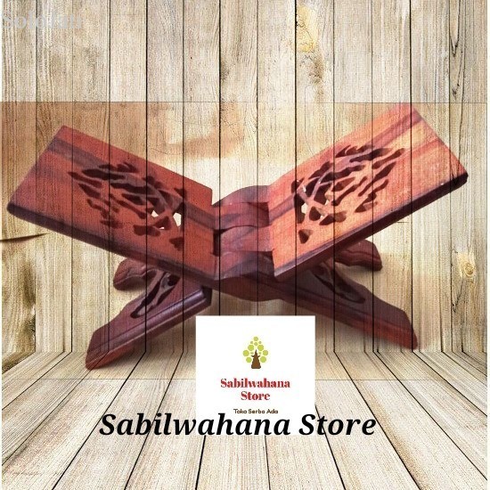 

Rekal Jati Iqra Ukir Ukuran 12/ Meja Al Quran murah