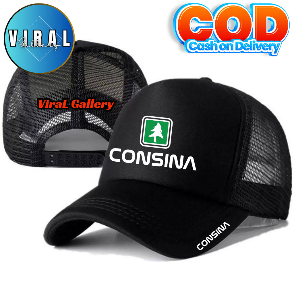 ViraL Gallery Topi Trucker CONSINA - Topi Distro CONSINA Logo - Topi CONSINA Premium - Topi Pria Dew
