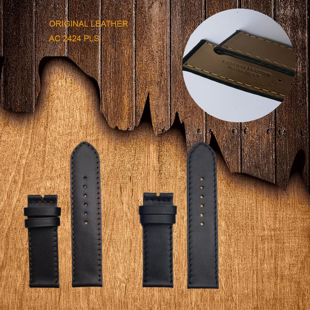 Kulit Asli Jam Tangan AC2424 Kulit Universal ( Bisa dipake di Arloji Alexandre Christie , Expedition