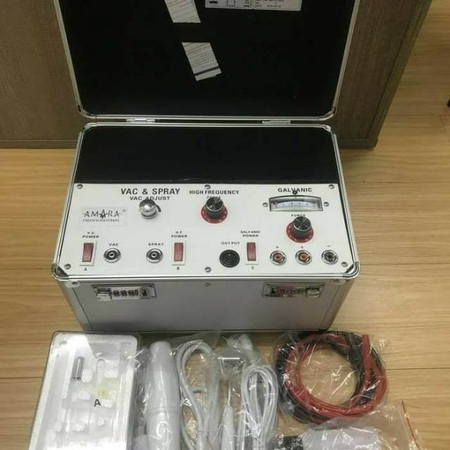 Mesin facial 4 in 1 galvanik hf vakum komedo amara
