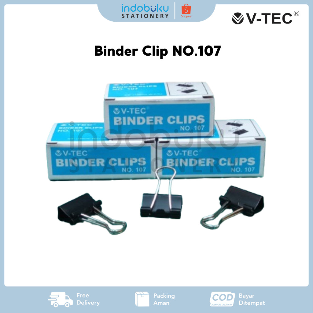 

Binder Clips NO.107 V-TEC (1 Pack Isi 12pcs)