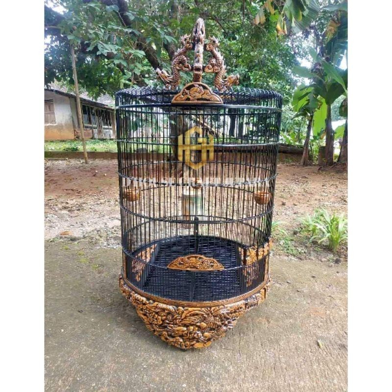 Sangkar Murai Jati Ukir Naga