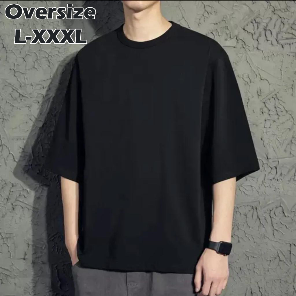 Mokokomo - Kaos Polos Vision Baju Oversize Pria Baju Polos Pria